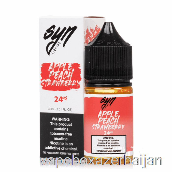 E-Juice Vape Apple Peach Strawberry - Syn Salts - 30mL 24mg